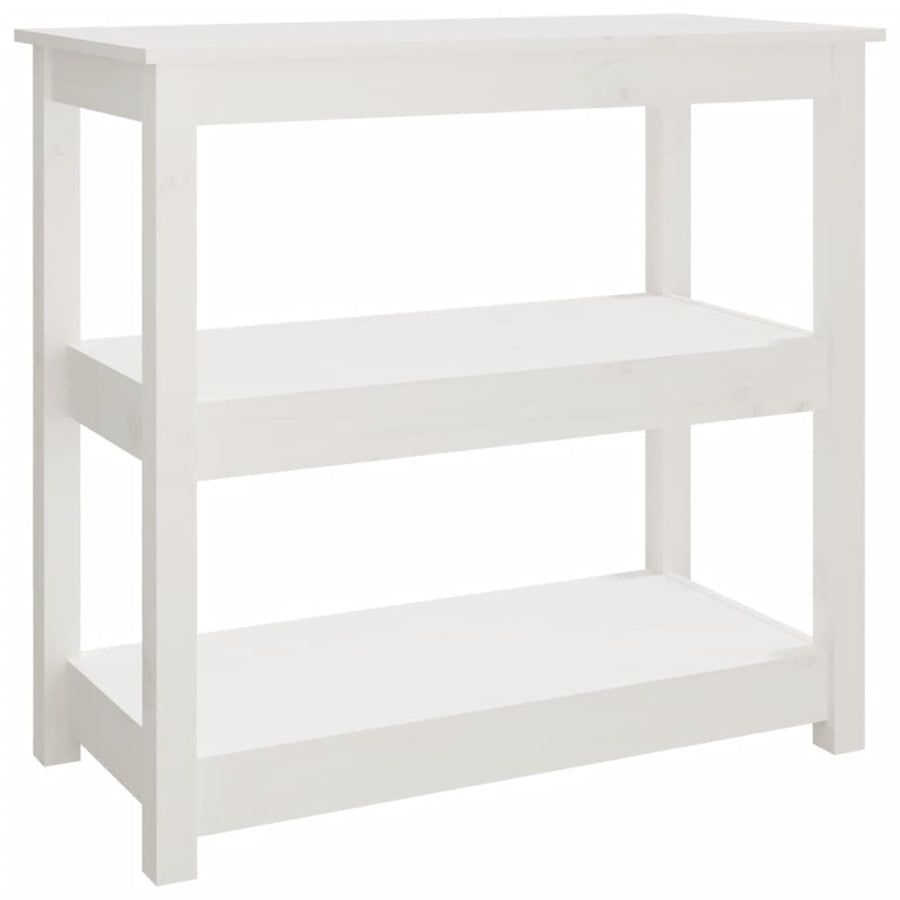 Wandtafel Massief Grenenhout 80 x 40 x 74 cm Wit