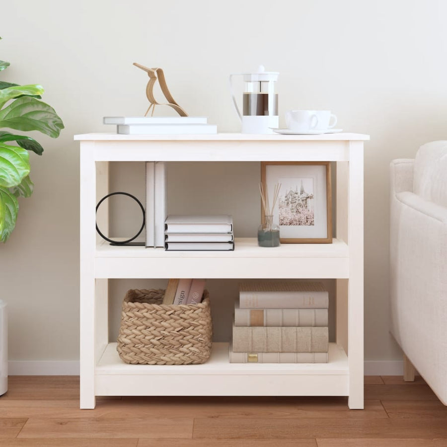 Wandtafel Massief Grenenhout 80 x 40 x 74 cm Wit