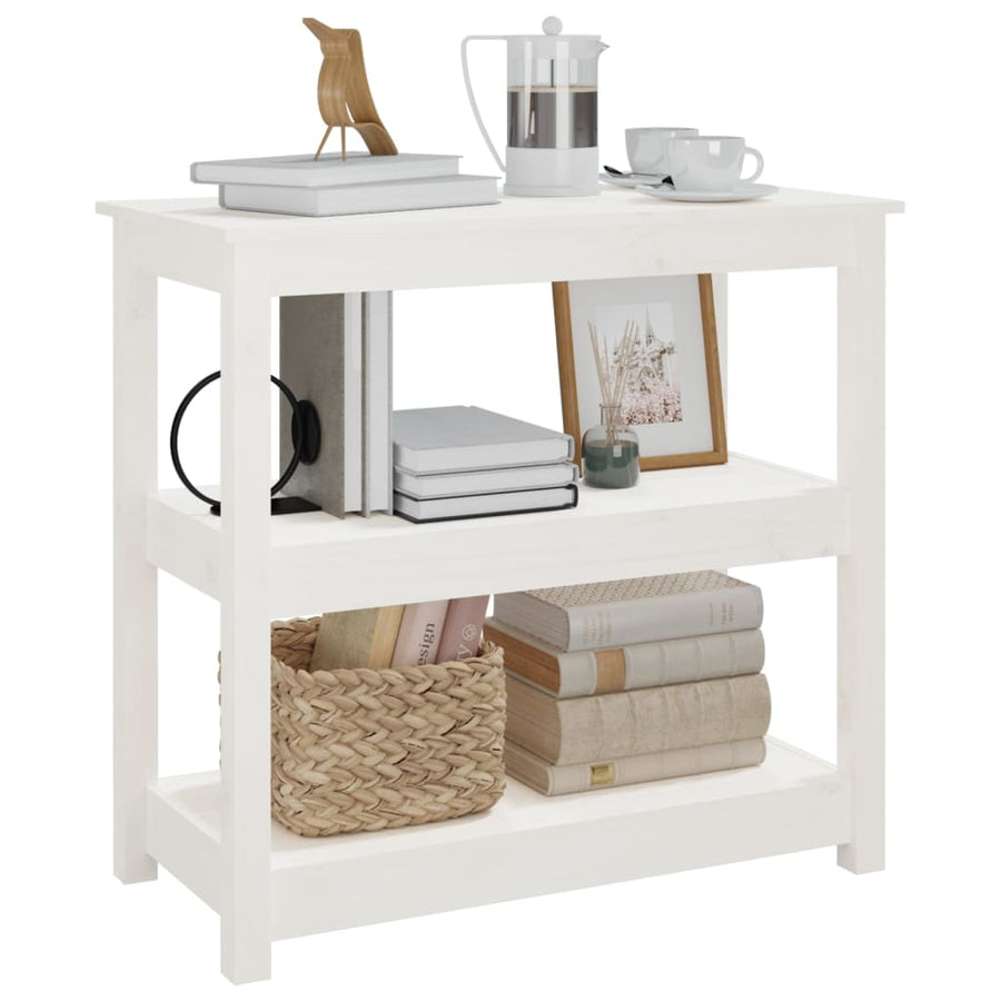 Wandtafel Massief Grenenhout 80 x 40 x 74 cm Wit