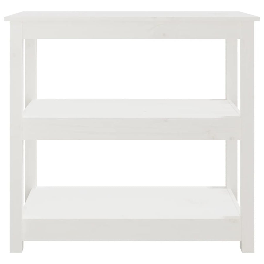 Wandtafel Massief Grenenhout 80 x 40 x 74 cm Wit