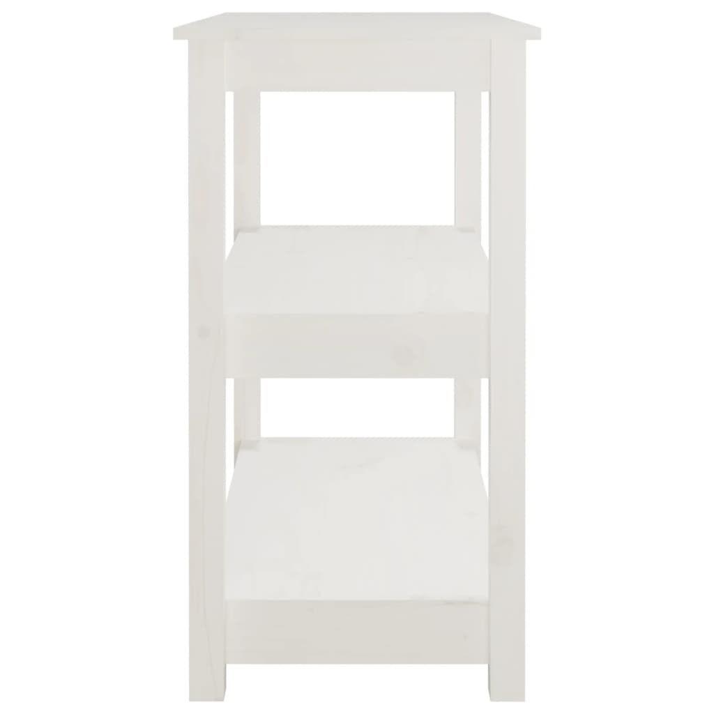 Wandtafel Massief Grenenhout 80 x 40 x 74 cm Wit