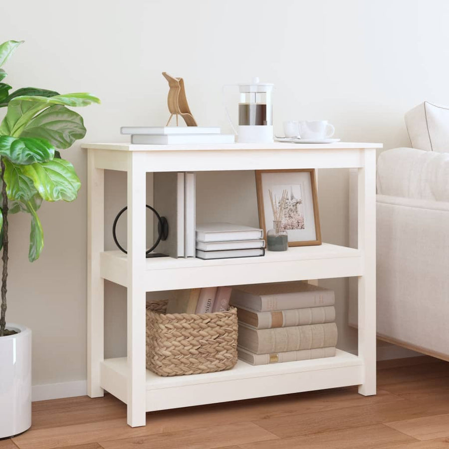 Wandtafel Massief Grenenhout 80 x 40 x 74 cm Wit