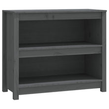 Boekenkast 80X35X68 Cm Massief Grenenhout Grijs