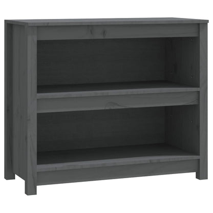 Boekenkast 80X35X68 Cm Massief Grenenhout Grijs