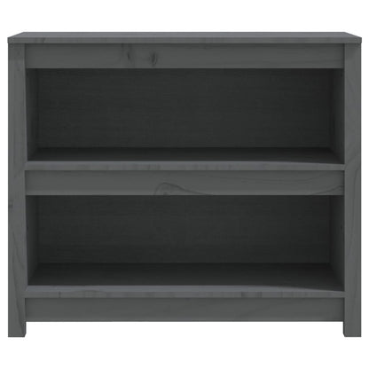Boekenkast 80X35X68 Cm Massief Grenenhout Grijs