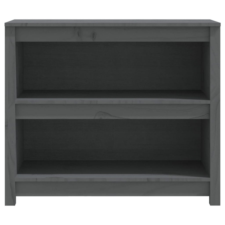 Boekenkast 80X35X68 Cm Massief Grenenhout Grijs