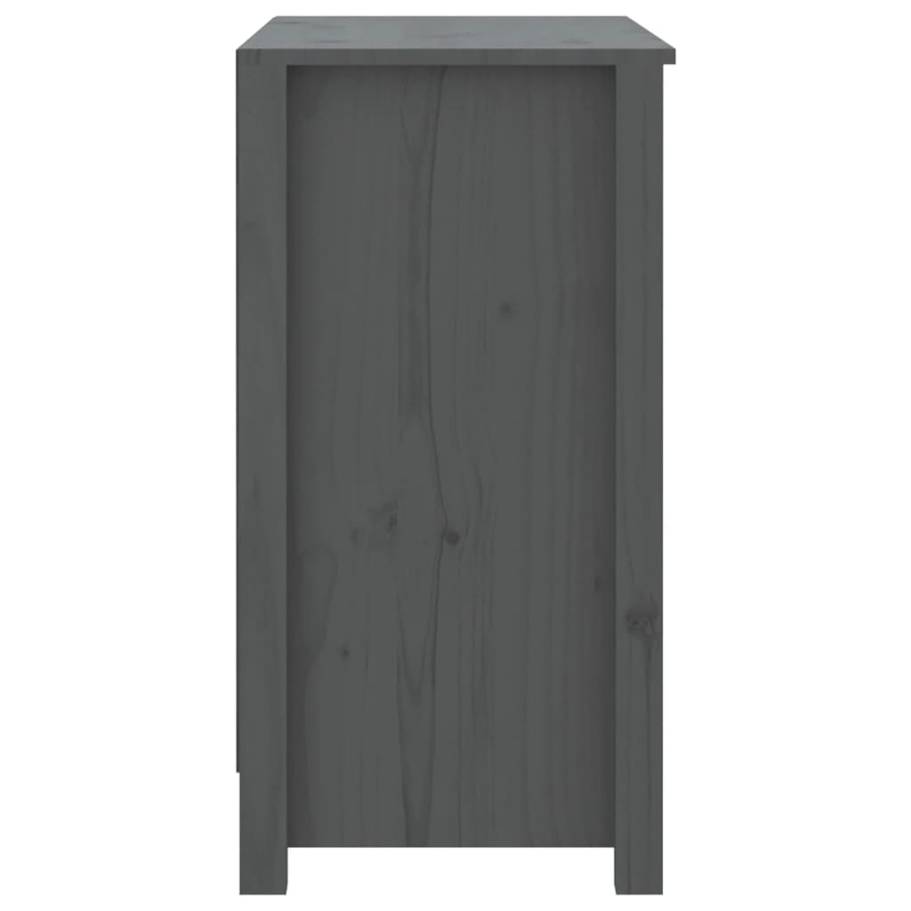 Boekenkast 80X35X68 Cm Massief Grenenhout Grijs