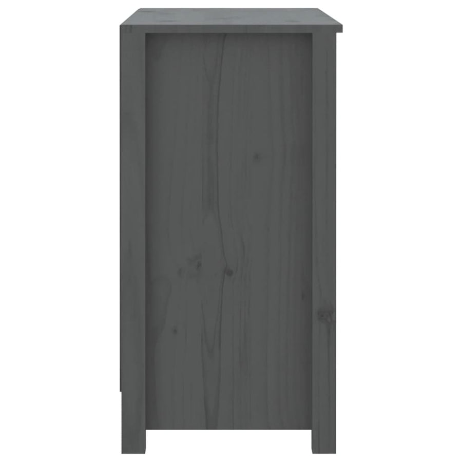 Boekenkast 80X35X68 Cm Massief Grenenhout Grijs