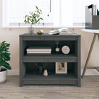 Bookcase 80x35x68 cm solid pine grey