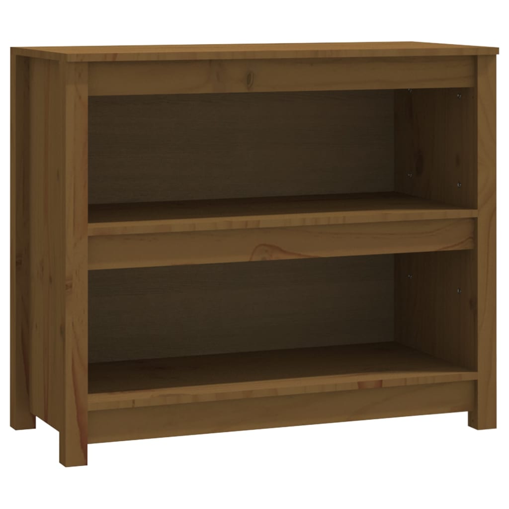 Boekenkast 80X35X68 Cm Massief Grenenhout Honingbruin