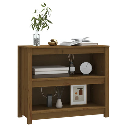 Boekenkast 80X35X68 Cm Massief Grenenhout Honingbruin