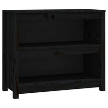 Boekenkast 80X35X68 Cm Massief Grenenhout Zwart