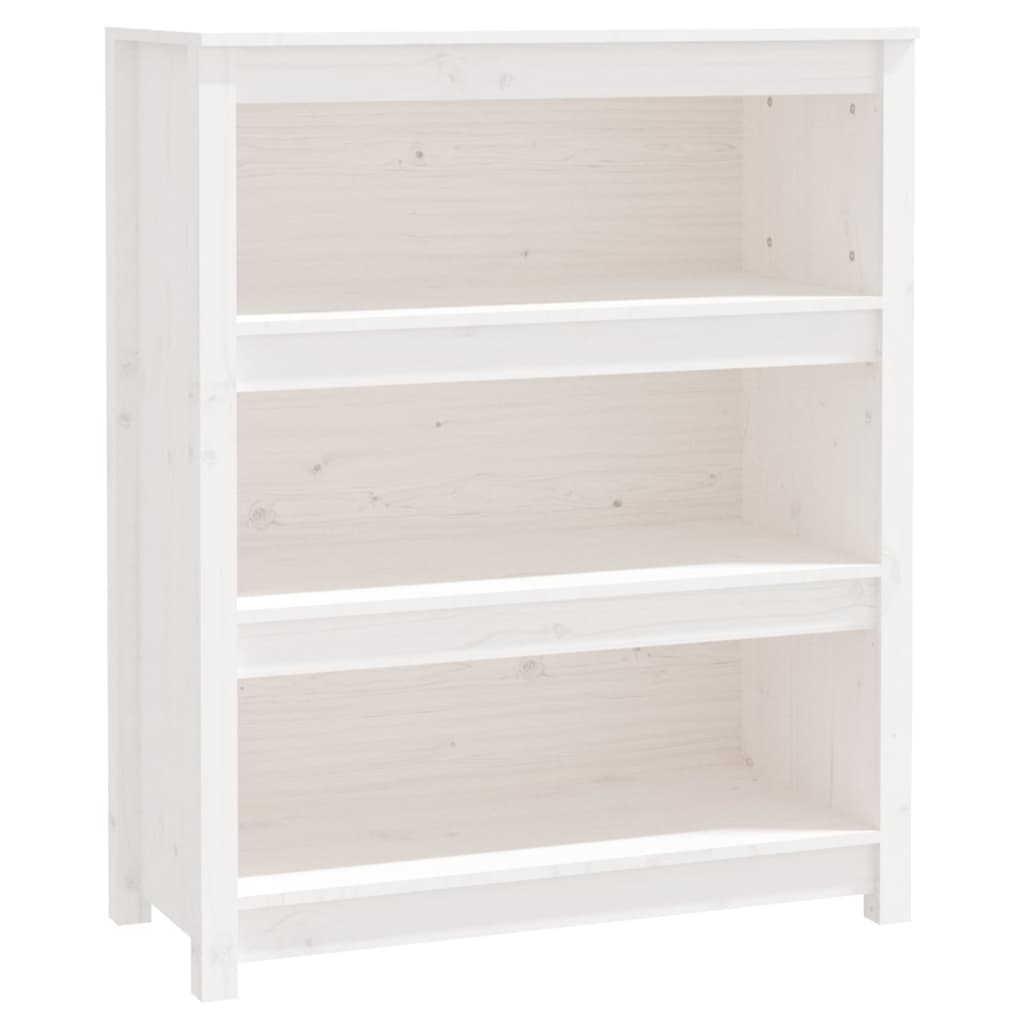 Boekenkast 80X35X Massief Grenenhout Wit 80 cm 97 cm