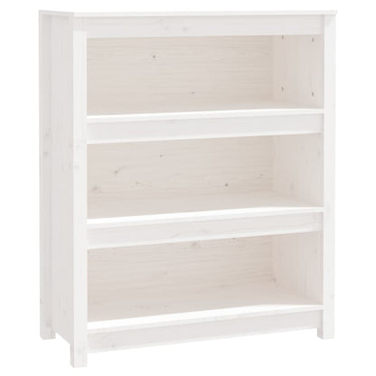 Boekenkast 80X35X Massief Grenenhout Wit 80 cm 97 cm
