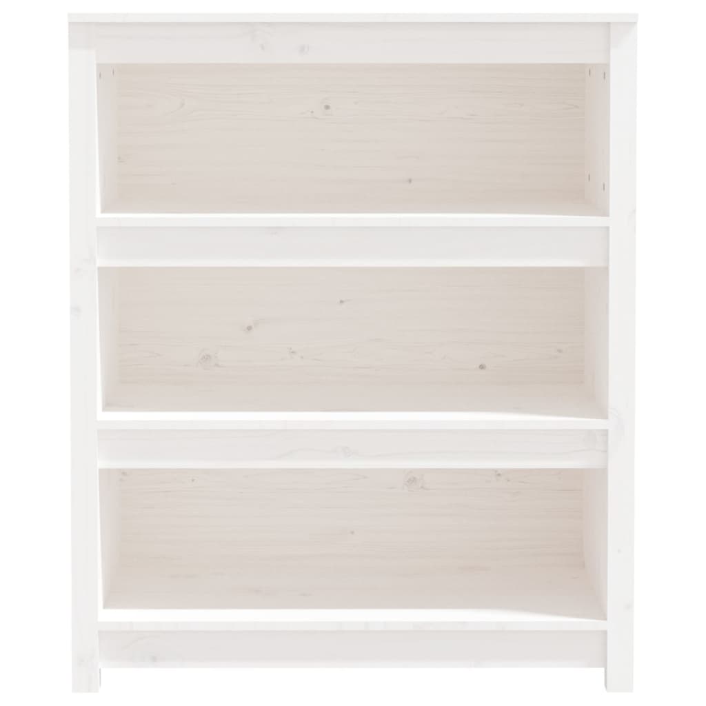 Boekenkast 80X35X Massief Grenenhout Wit 80 cm 97 cm