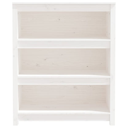 Boekenkast 80X35X Massief Grenenhout Wit 80 cm 97 cm