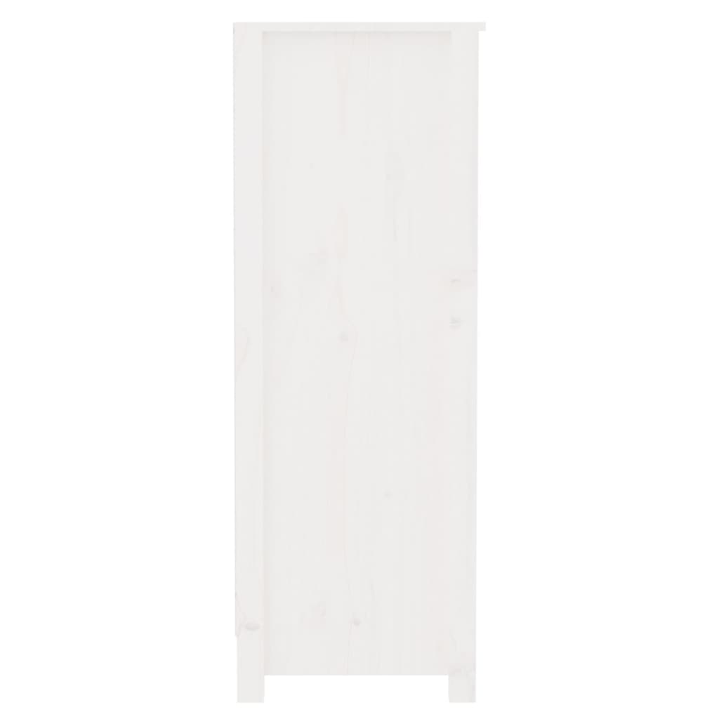 Boekenkast 80X35X Massief Grenenhout Wit 80 cm 97 cm