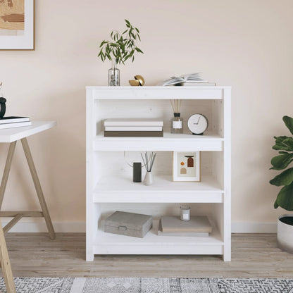 Boekenkast 80X35X Massief Grenenhout Wit 80 cm 97 cm