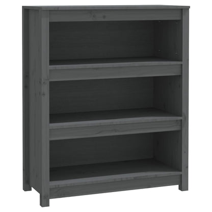 Boekenkast 80X35X97 Cm Massief Grenenhout Grijs