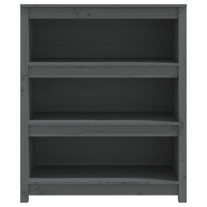Boekenkast 80X35X97 Cm Massief Grenenhout Grijs