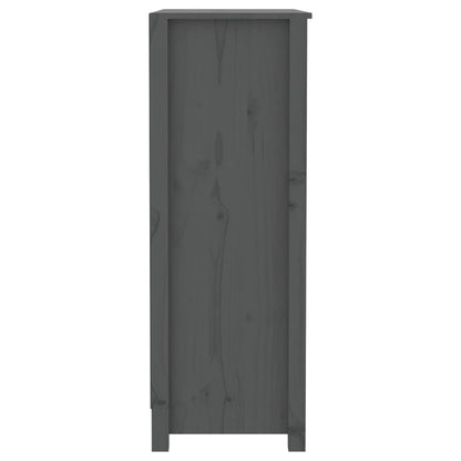 Boekenkast 80X35X97 Cm Massief Grenenhout Grijs