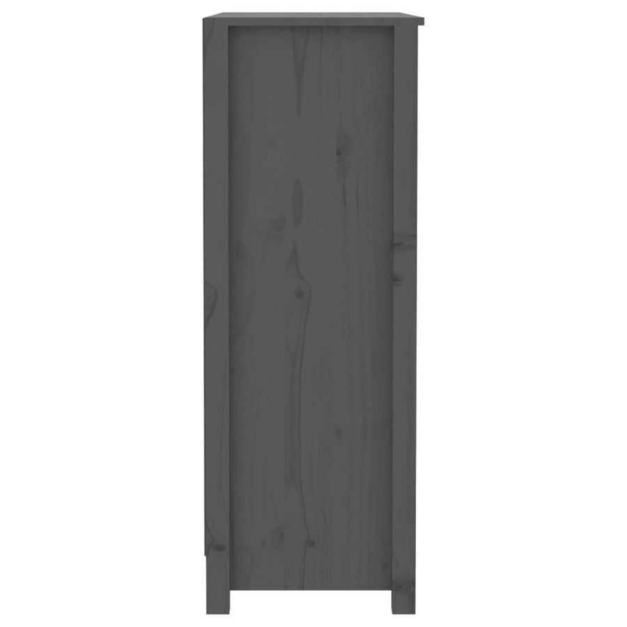Boekenkast 80X35X97 Cm Massief Grenenhout Grijs