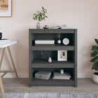 Bookcase 80x35x97 cm solid pine wood grey