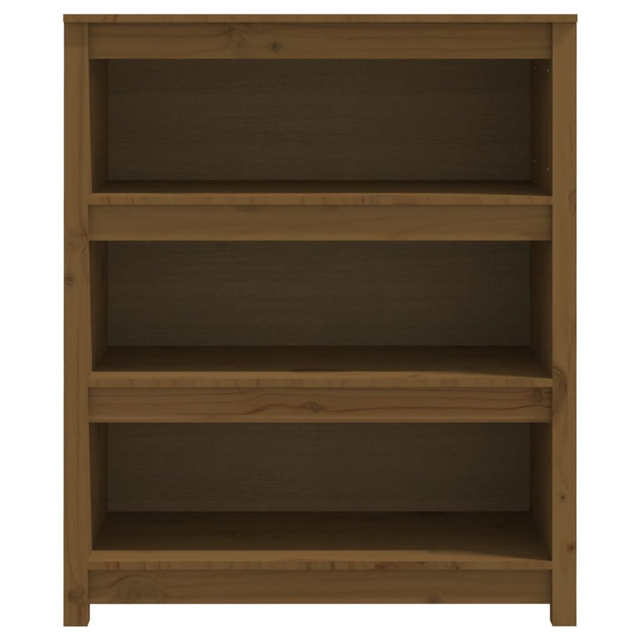 Boekenkast 80X35X97 Cm Massief Grenenhout Honingbruin