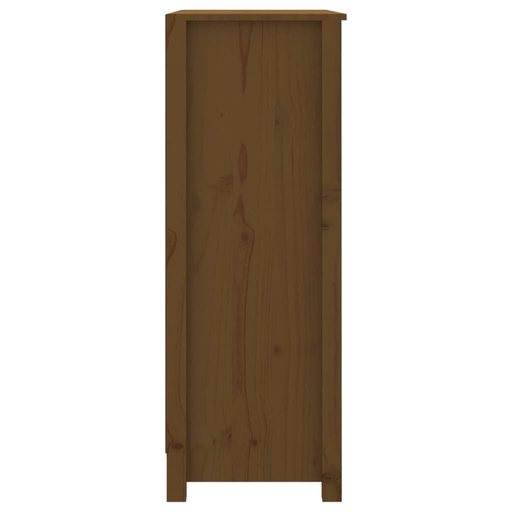 Boekenkast 80X35X97 Cm Massief Grenenhout Honingbruin