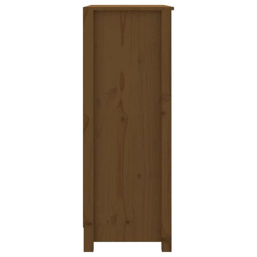 Boekenkast 80X35X97 Cm Massief Grenenhout Honingbruin