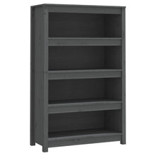 Boekenkast 80X35X126 Cm Massief Grenenhout Grijs