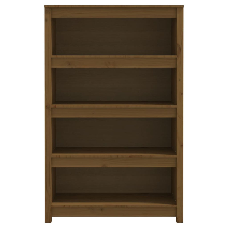 Boekenkast 80X35X126 Cm Massief Grenenhout Honingbruin