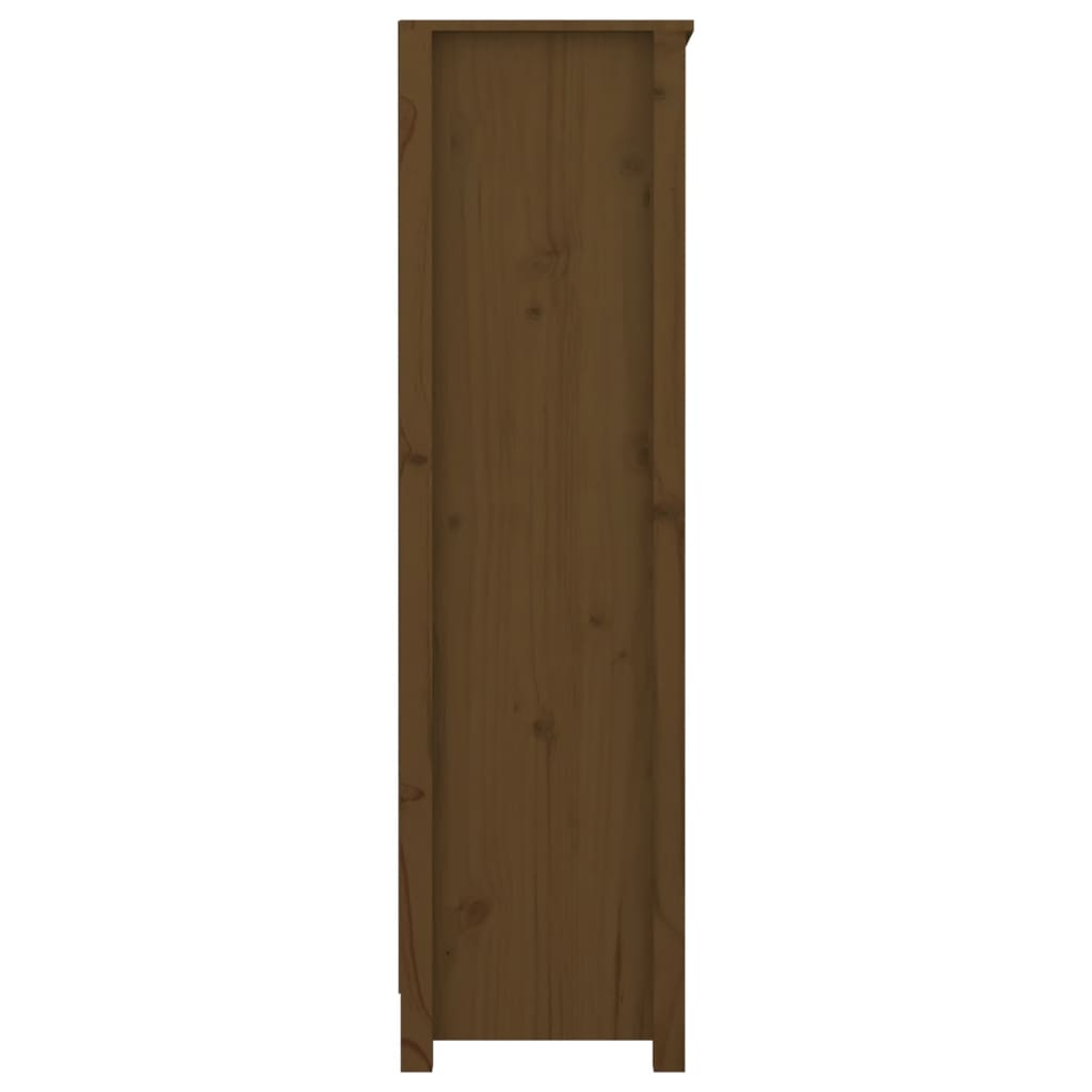 Boekenkast 80X35X126 Cm Massief Grenenhout Honingbruin