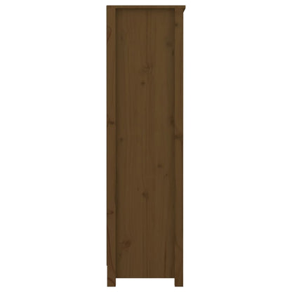 Boekenkast 80X35X126 Cm Massief Grenenhout Honingbruin
