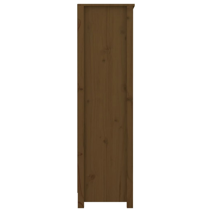 Boekenkast 80X35X126 Cm Massief Grenenhout Honingbruin