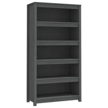 Boekenkast 80X35X154 Cm Massief Grenenhout Grijs