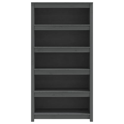 Boekenkast 80X35X154 Cm Massief Grenenhout Grijs
