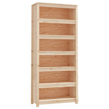 Boekenkast 80X35X183 Cm Massief Grenenhout 80 x 35 x 183 cm Naturel
