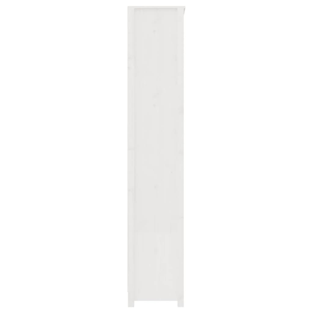 Boekenkast 80X35X183 Cm Massief Grenenhout Wit