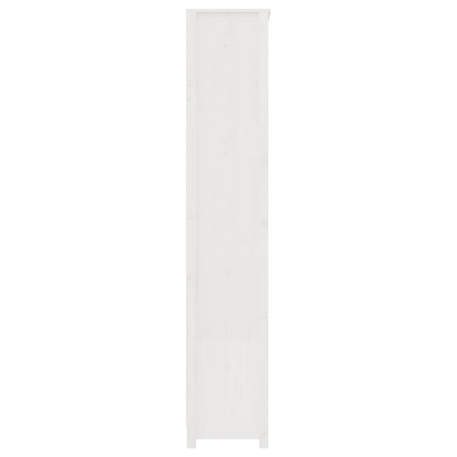 Boekenkast 80X35X183 Cm Massief Grenenhout Wit