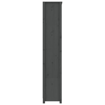 Boekenkast 80X35X183 Cm Massief Grenenhout Grijs
