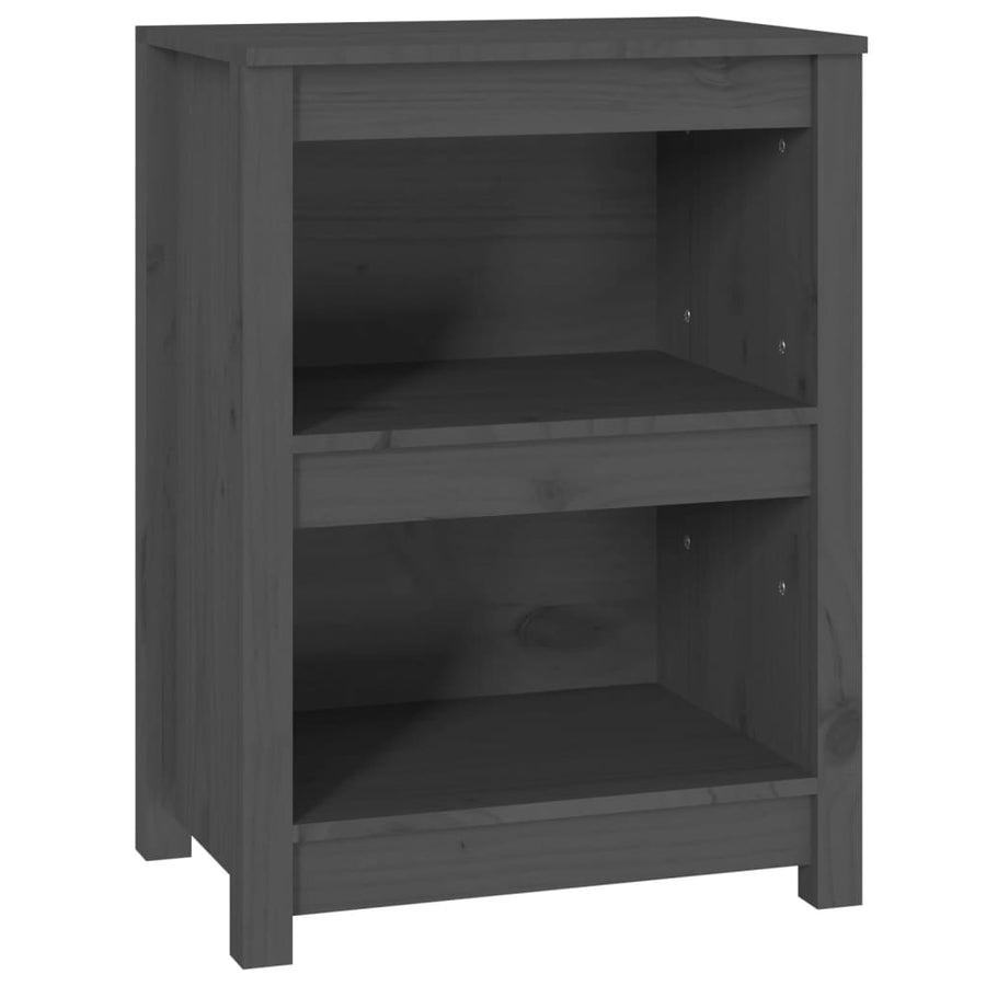 Boekenkast 50X35X68 Cm Massief Grenenhout Grijs