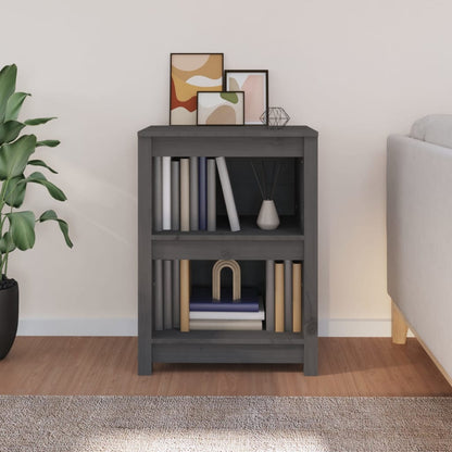 Boekenkast 50X35X68 Cm Massief Grenenhout Grijs