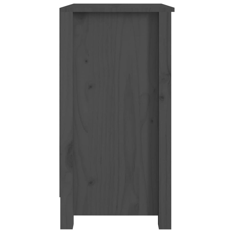 Boekenkast 50X35X68 Cm Massief Grenenhout Grijs