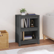 Boekenkast 50x35x68 cm massief grenenhout grijs wandmontage