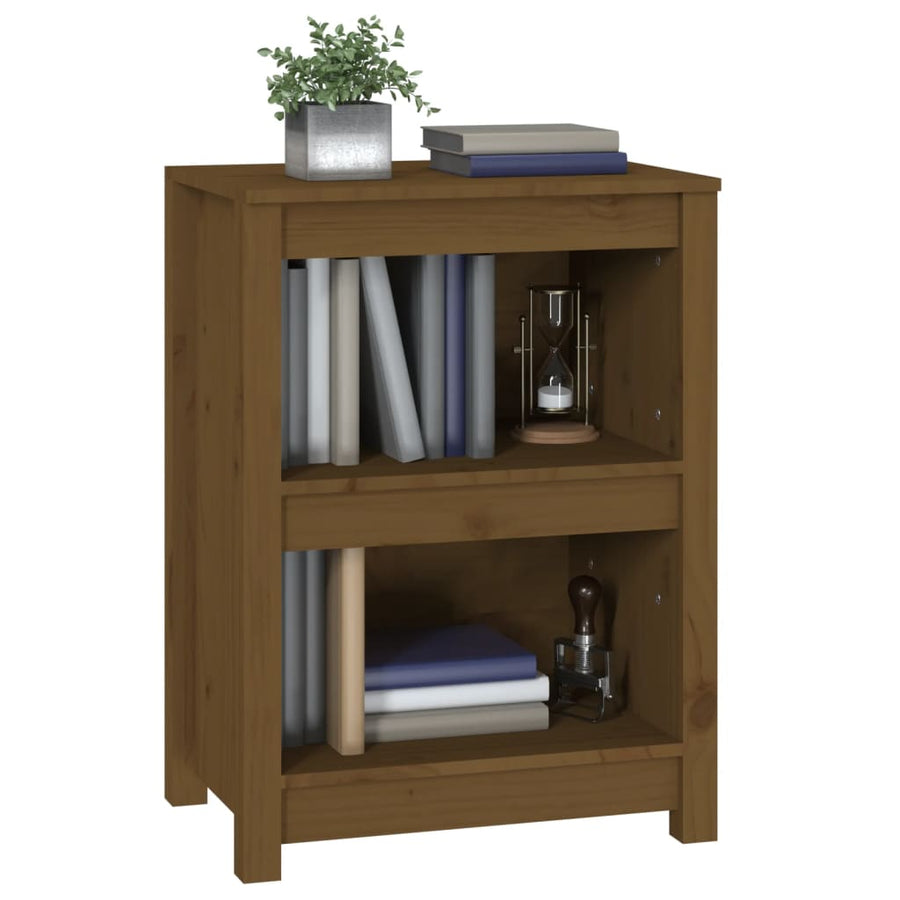 Boekenkast 50X35X68 Cm Massief Grenenhout Honingbruin