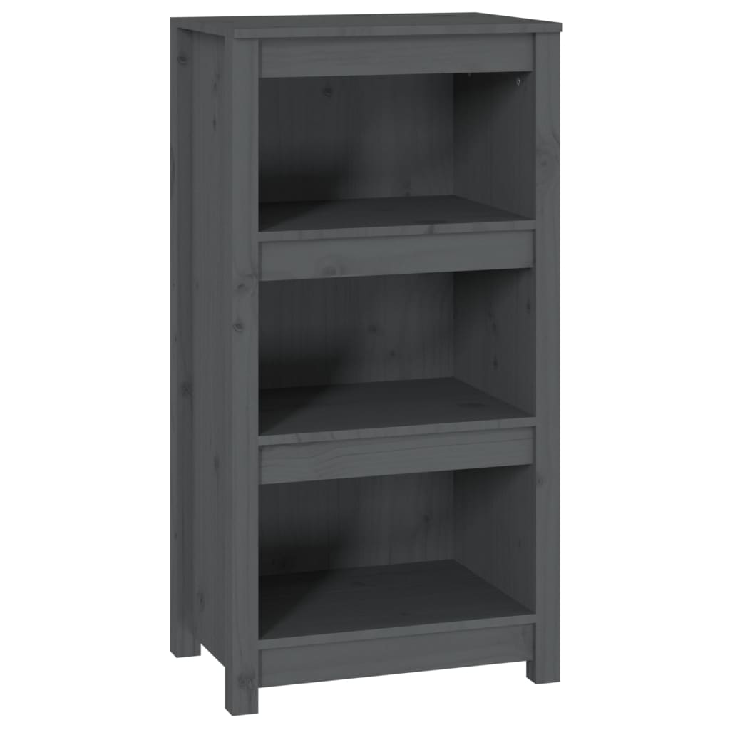 Boekenkast 50X35X97 Cm Massief Grenenhout Grijs