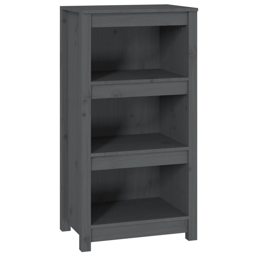 Boekenkast 50X35X97 Cm Massief Grenenhout Grijs