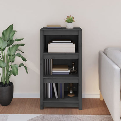 Boekenkast 50X35X97 Cm Massief Grenenhout Grijs