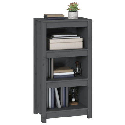 Boekenkast 50X35X97 Cm Massief Grenenhout Grijs